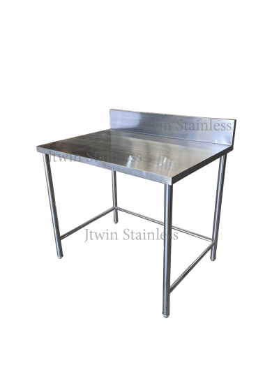 โต๊ะสแตนเลส  1 ชั้นพร้อมที่กันกระเด็น