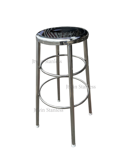 เก้าอี้สแตนเลส (ขาขาว)  สูง 75 ซม.