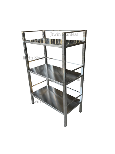 ชั้นวางสแตนเลส 3 ชั้น ทึบ