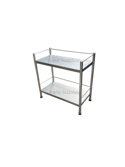ชั้นวางสแตนเลส อเนกประสงค์ 2 ชั้น ทึบ