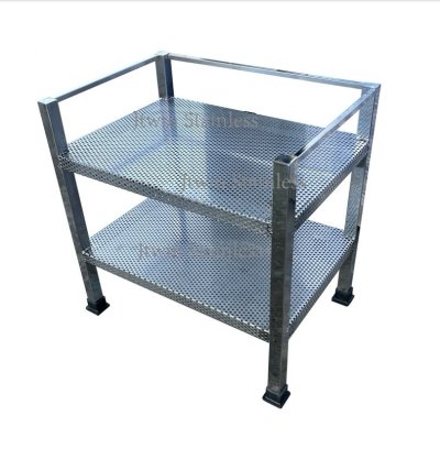 ชั้นวางสแตนเลส 2 ชั้น (แผ่นเจาะรู)