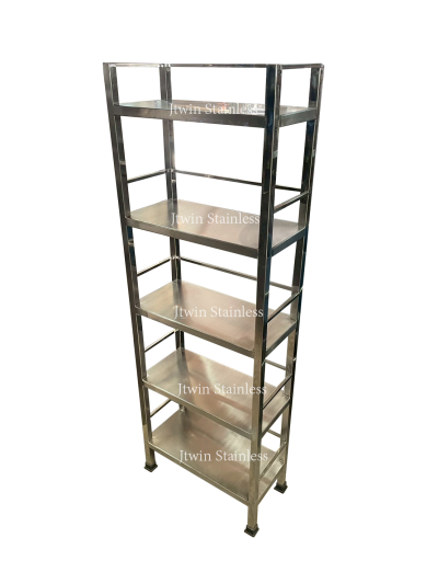 ชั้นวางสแตนเลส 5 ชั้น (ท่อเหลี่ยม)