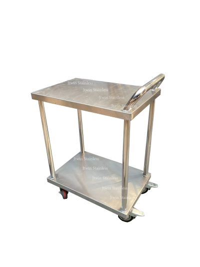 รถเข็นสแตนเลส 2 ชั้น