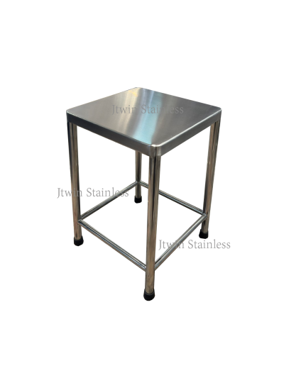 เก้าอี้สแตนเลส (เหลี่ยม) ขากลม