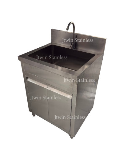 เคาน์เตอร์ซิ้งค์สแตนเลส 1 หลุม บานเปิด-ปิด