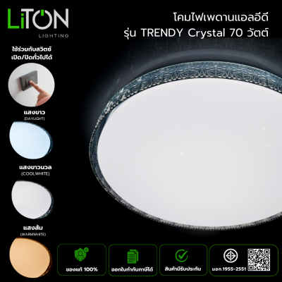 LED Ceiling Lamp TRENDY CRYSTAL เปลี่ยนได้ 3 สี