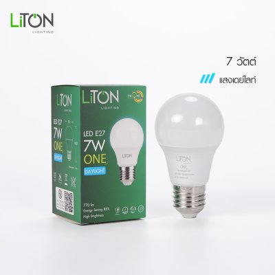 LiTON หลอดไฟ LED E27 รุ่น ONE เดย์ไลท์/วอร์มไวท์