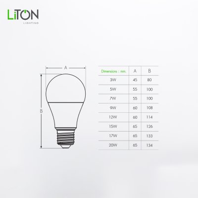 LiTON หลอดไฟ LED E27 รุ่น ONE เดย์ไลท์/วอร์มไวท์