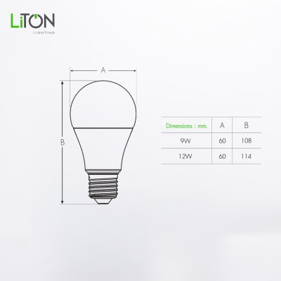 LiTON หลอดไฟ LED E27 รุ่น ONE คูลไวท์