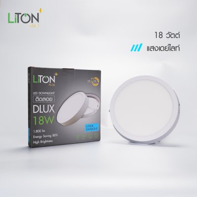 LED ดาวน์ไลท์พาแนล รุ่น DLUX ติดลอยทรงกลมสีขาว
