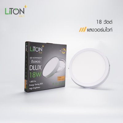 LED ดาวน์ไลท์พาแนล รุ่น DLUX ติดลอยทรงกลมสีขาว