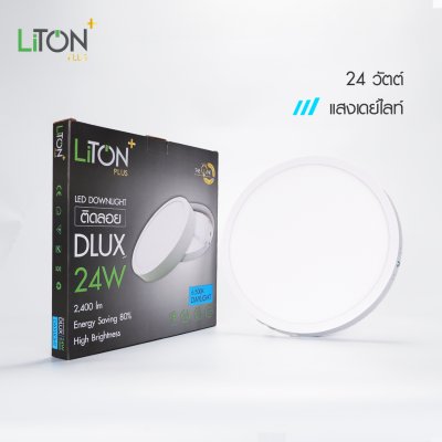LED ดาวน์ไลท์พาแนล รุ่น DLUX ติดลอยทรงกลมสีขาว
