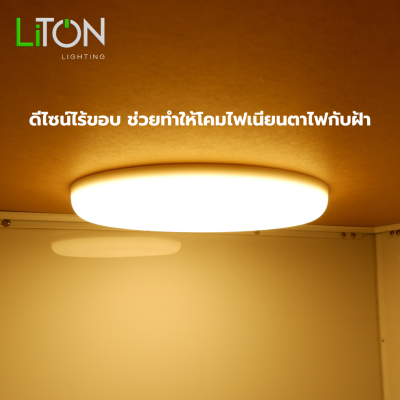 LiTON ดาวน์ไลท์ LED ไร้ขอบ รุ่น HYPER ฝังฝ้า หน้ากลม แสงขาว (DAYLIGHT) และ แสงส้ม (WARM WHITE)