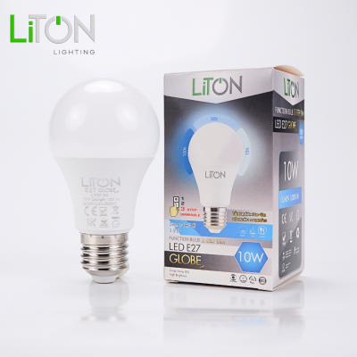 LED Function Bulb E27 รุ่น GLOBE ทรงA 3 STEP DIMMABLE Daylight (แสงขาว)