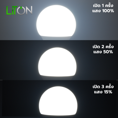 LED Function Bulb E27 รุ่น GLOBE ทรงA 3 STEP DIMMABLE Daylight (แสงขาว)
