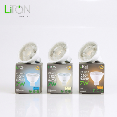 LED MR16 GU5.3 BEAMER Daylight (แสงขาว) และ Warmwhite (แสงส้ม)