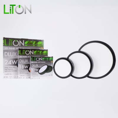 LED Downlight Surface Mount Black Circle Daylight (แสงขาว) และ Warmwhite (แสงส้ม)