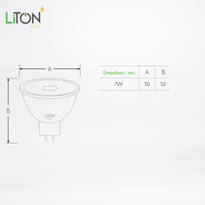 LED MR16 GU5.3 BEAMER Daylight (แสงขาว) และ Warmwhite (แสงส้ม)