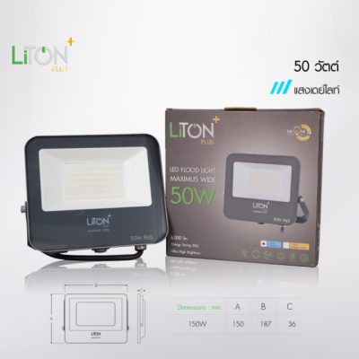 โคมฟลัดไลท์ LED SMD รุ่น MAXIMUS WIDE Daylight (แสงขาว) และ Warmwhite (แสงส้ม)