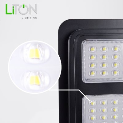 ชุดโคมถนนโซล่า LED SMD รุ่น THUNDER พร้อมขาจับโคม 400วัตต์ สีดำ แสงขาว (DAYLIGHT)