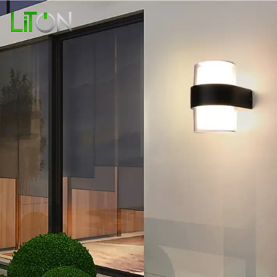 LED Wall Mount ABS รุ่น Cube กันน้ำ ทรงกระบอก สีดำ Warmwhite (แสงส้ม)