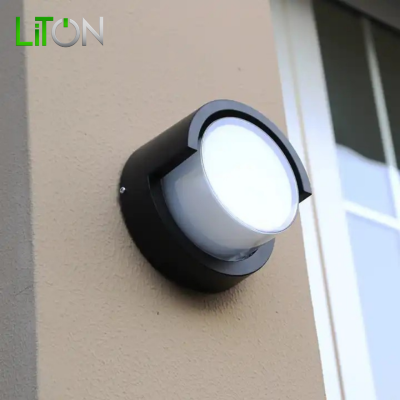 LED Wall Mount ABS รุ่น Cube-Wa ทรงกลม สีดำ Warmwhite (แสงส้ม)