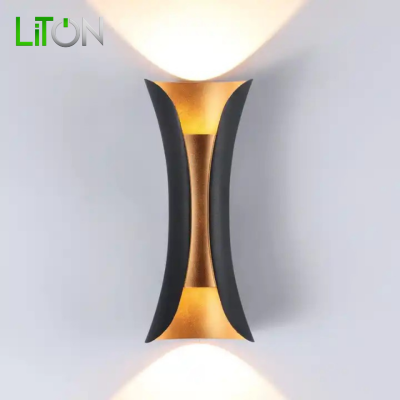 LED Wall Mount ABS รุ่น Pylon กันน้ำ ทรงสูง สีทอง Warmwhite (แสงส้ม)