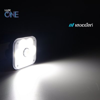 โคมไฟติดผนังโซล่า ABS รุ่น Micro พร้อมเซนเซอร์ 15 วัตต์สีดำ เดย์ไลท์