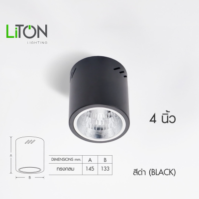 LiTON โคมไฟเปล่าติดลอย รุ่น RETRO ขั้ว E27 ขนาด 4 นิ้ว ทรงกลม/เหลี่ยม