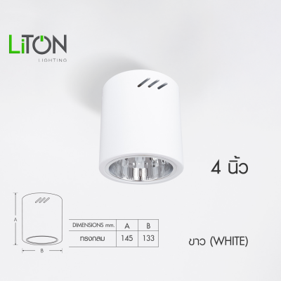 LiTON โคมไฟเปล่าติดลอย รุ่น RETRO ขั้ว E27 ขนาด 4 นิ้ว ทรงกลม/เหลี่ยม