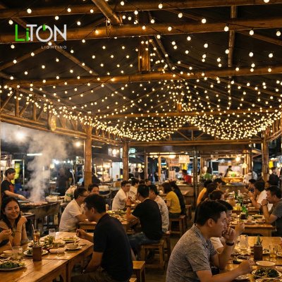 LiTON สายยางระย้า E27 รุ่น String กันน้ำ IP65