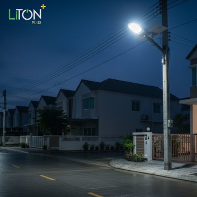 ชุดโคมถนนโซล่า รุ่น TORNADO แบบแผงแยก 500 วัตต์ เดย์ไลท์