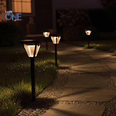 โคมไฟสนาม/ผนังโซล่าABS รุ่น Trek พร้อมเซนเซอร์และรีโมท20 วัตต์สีดำ แสง2in1