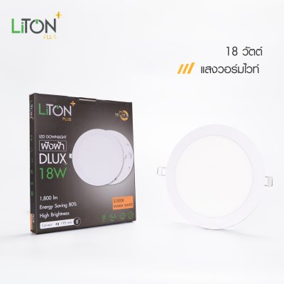 LED ดาวน์ไลท์พาแนล รุ่น DLUX ฝังฝ้าทรงกลมสีขาว