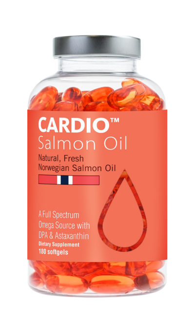 HBC Cardio Salmon Oil น้ำมันปลาแซลมอนธรรมชาติ 100% จากนอร์เวย์ (180 Softgels)