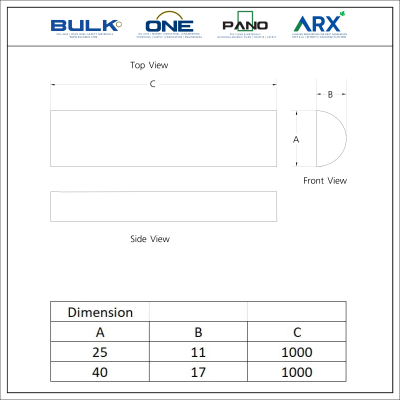 Insulator Half-Round Rod (PEEK)