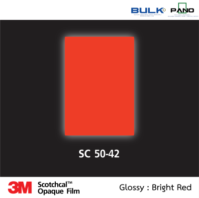สติกเกอร์ไวนิลทึบแสง รุ่น 50-SC50-42 – Bright Red