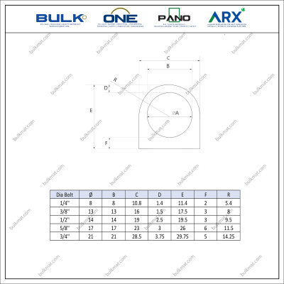 U-Bolt Insulator D-Flat (Viton200), Length 1000 mm