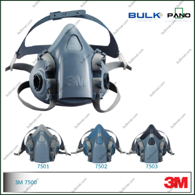 3M Half Facepiece Reusable Respirator, Model 7500 (Facepiece Only, Cartridges Not Included)