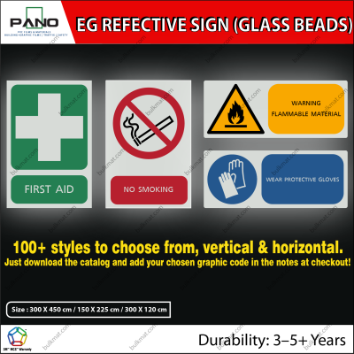 EG Refective Sign (Glass Beads)