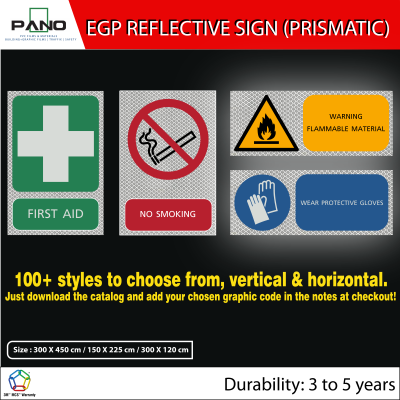 EGP Reflective Safety Sign (Prismatic)