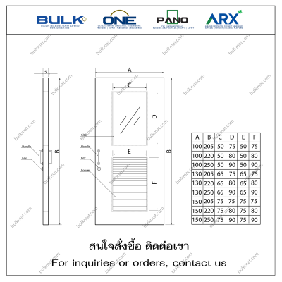 Sliding Door Stainless Steel with Top Glass & Bottom Louver
