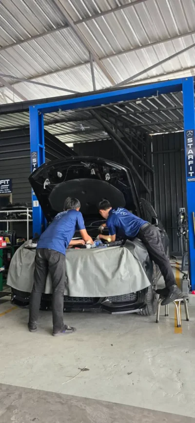 อู่ซ่อมรถยุโรปแถวแยกท่าอิฐ นนทบุรี ชำนาญ Benz BMW Porsche