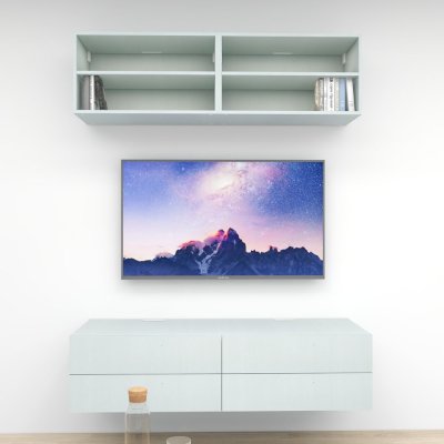 ชั้นวางทีวีรุ่น Double Easy สี Grey ขนาด 1.6m