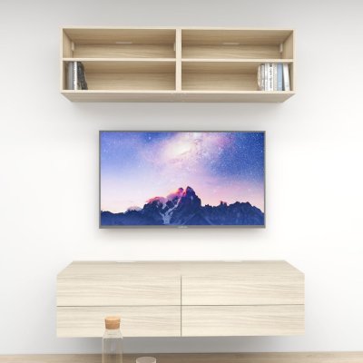 ชั้นวางทีวีรุ่น Double Easy สี Marcelo Ash ขนาด 1.6m