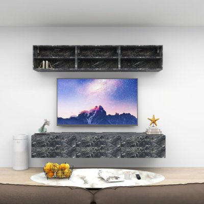 ชั้นวางทีวีรุ่น Double Easy สี Nordic Grey ขนาด 2.4m