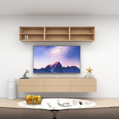 ชั้นวางทีวีรุ่น Double Easy สี Rosie Aluminum ขนาด 2.4m