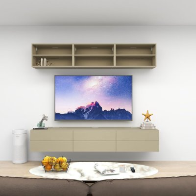 ชั้นวางทีวีรุ่น Double Easy สี Sandstone ขนาด 2.4m