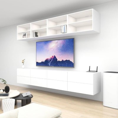 ชั้นวางทีวีรุ่น Double Easy สี White ขนาด 3.2m