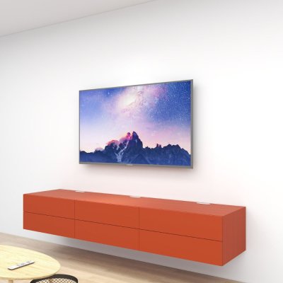 ชั้นวางทีวีรุ่น Simple Easy สี Terra Cotta ขนาด 2.4m